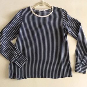 Equipment Long Sleeve Stripe Shirt